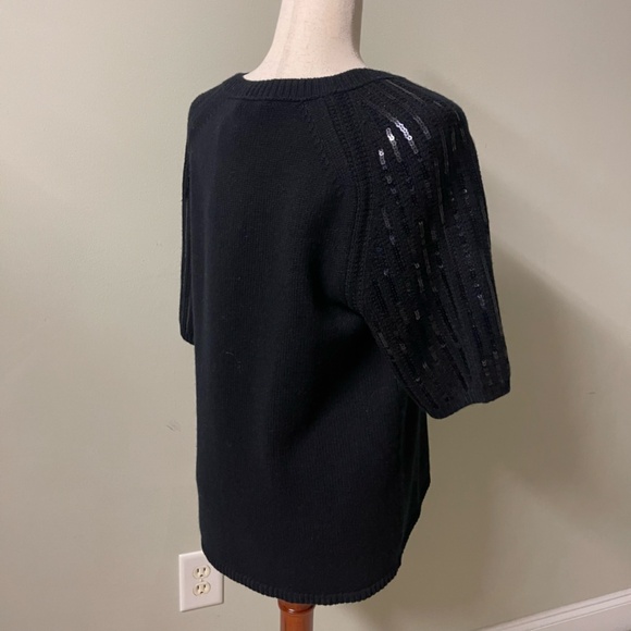 NWT Dorothee Schumacher Sequin Statement Pullover in Pure Black - Size XXL - Picture 8 of 13